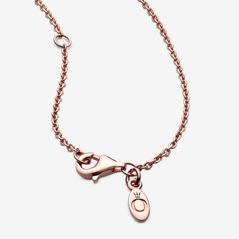 Pandora Classic Cable Chain Necklace Rose Gold Plated | 23619-SKYP