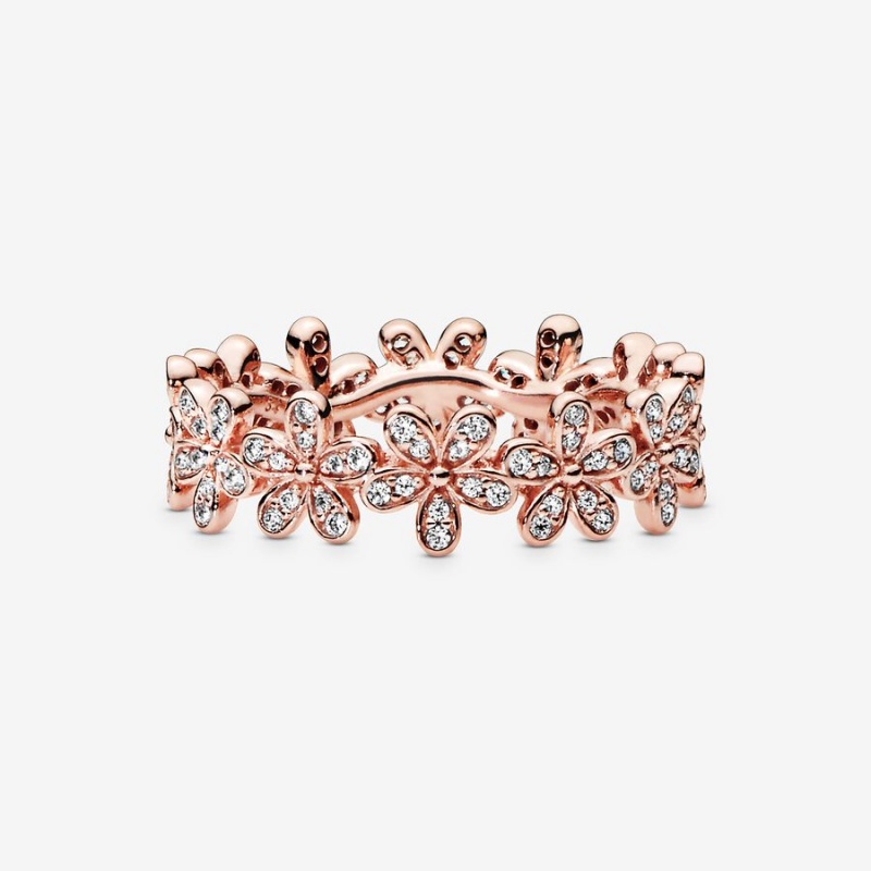 Pandora Daisy Flower Ring Rose Gold Plated | 03815-EBOT