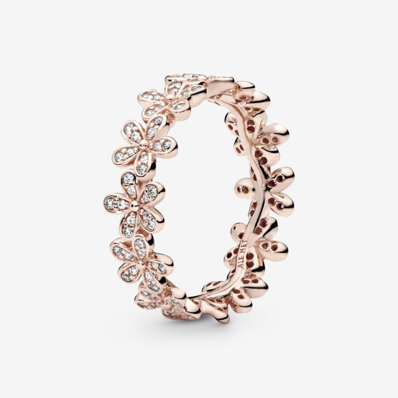 Pandora Daisy Flower Ring Rose Gold Plated | 03815-EBOT