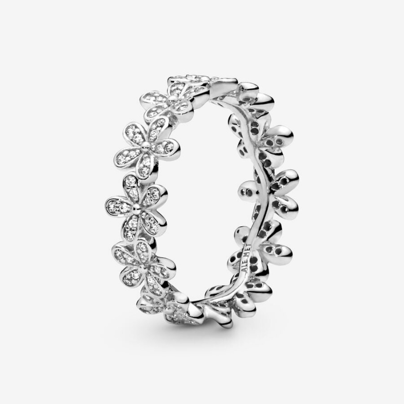 Pandora Daisy Flower Ring Sterling Silver | 56809-CKHS