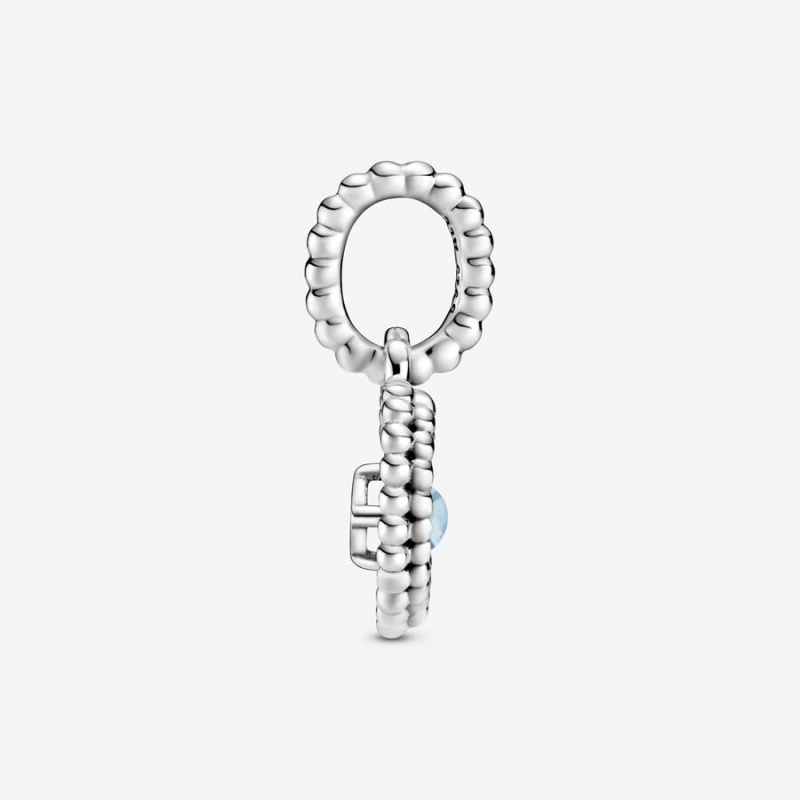 Pandora December Birthday Key Ring Charm Holder Set | 35174-RZBM