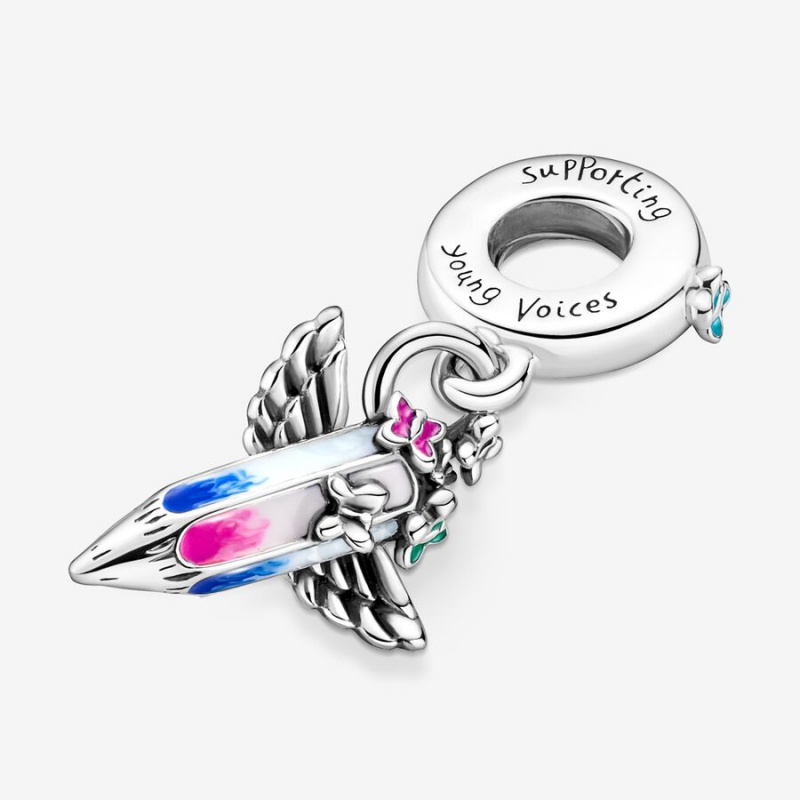 Pandora Dreams Of The Future Crayon Dangle Charm Sterling Silver | 72651-GCXH