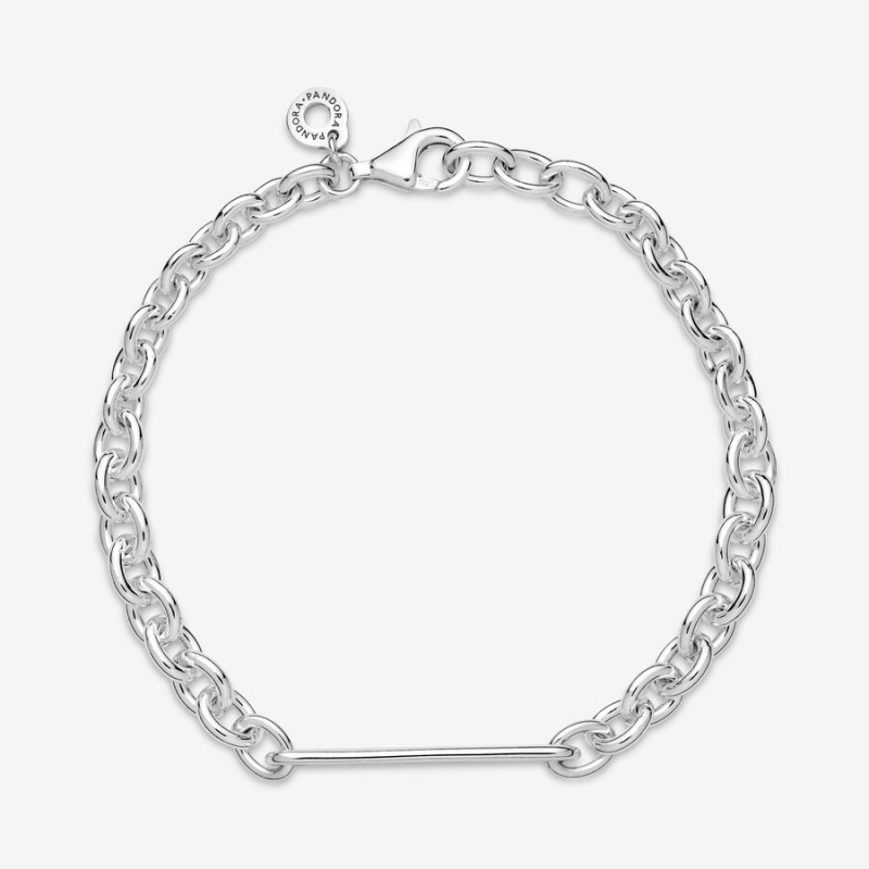 Pandora Engravable Bar Link Bracelet Sterling Silver | 31098-UKWR