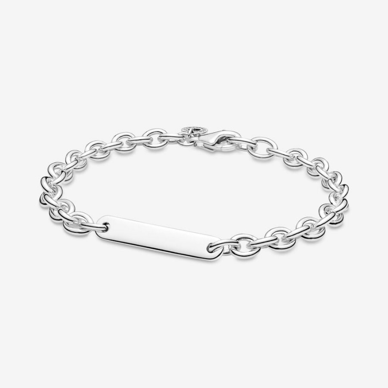 Pandora Engravable Bar Link Bracelet Sterling Silver | 31098-UKWR