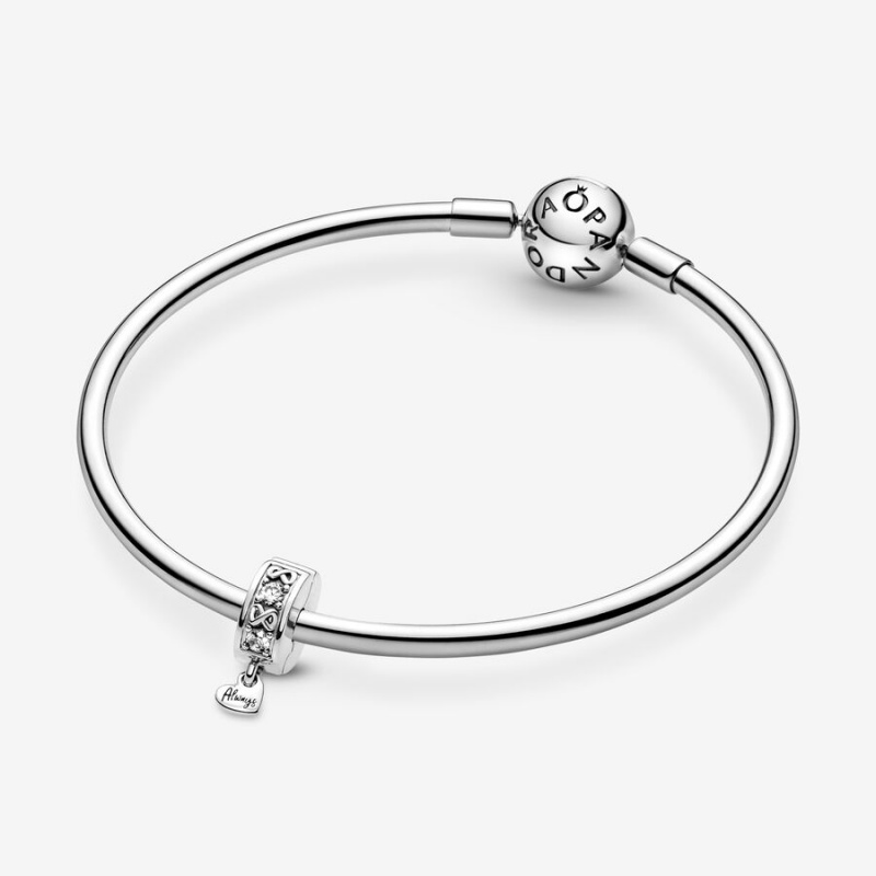 Pandora Family Always Pavé Clip Charm Sterling Silver | 28619-KDVB