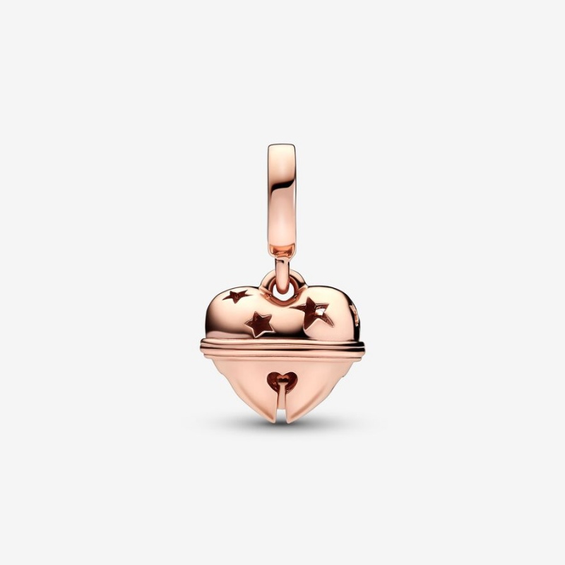 Pandora Festive Bell Dangle Charm Rose Gold Plated | 25604-VFHN