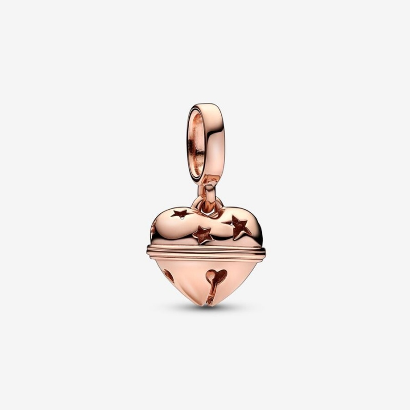 Pandora Festive Bell Dangle Charm Rose Gold Plated | 25604-VFHN