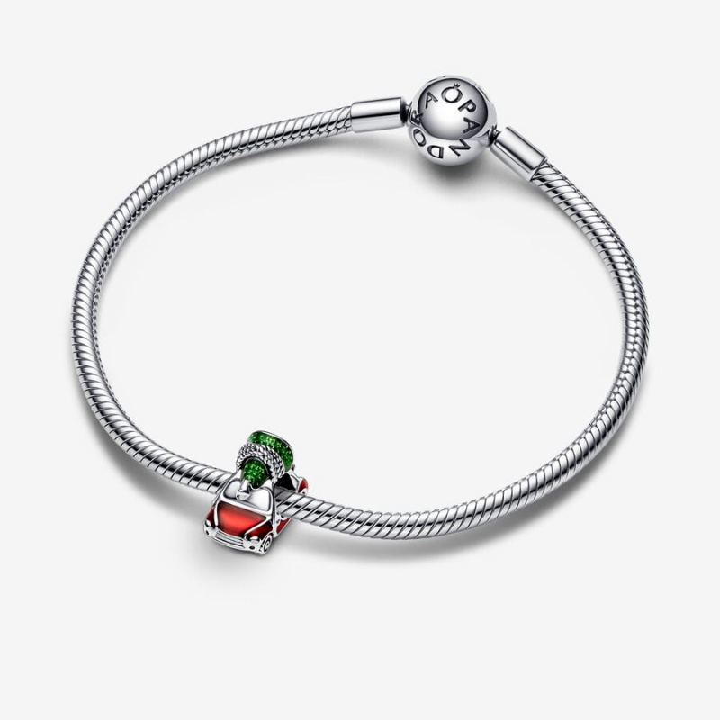 Pandora Festive Car & Christmas Tree Charm Sterling Silver | 28941-DXQF