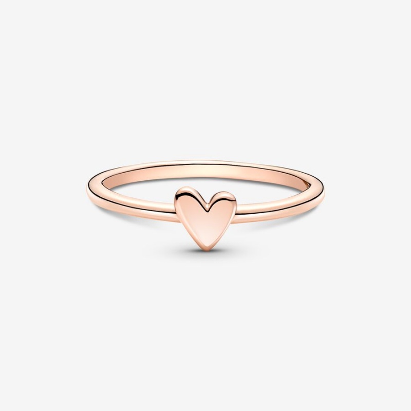 Pandora Freehand Heart Ring Rose Gold Plated | 53478-FZBY