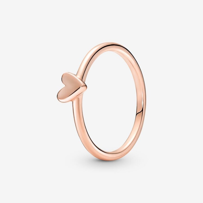 Pandora Freehand Heart Ring Rose Gold Plated | 53478-FZBY