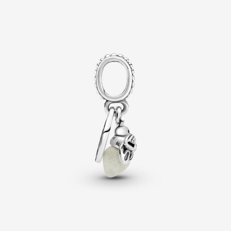 Pandora Glow-in-the-dark Firefly Dangle Charm Sterling Silver | 61358-ROKN