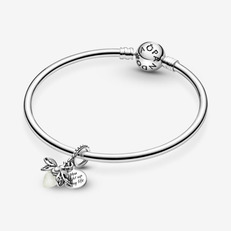 Pandora Glow-in-the-dark Firefly Dangle Charm Sterling Silver | 61358-ROKN