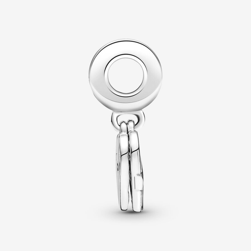 Pandora Heart, Flag & Remembrance Ribbon Double Dangle Charm Sterling Silver | 07524-LJPT