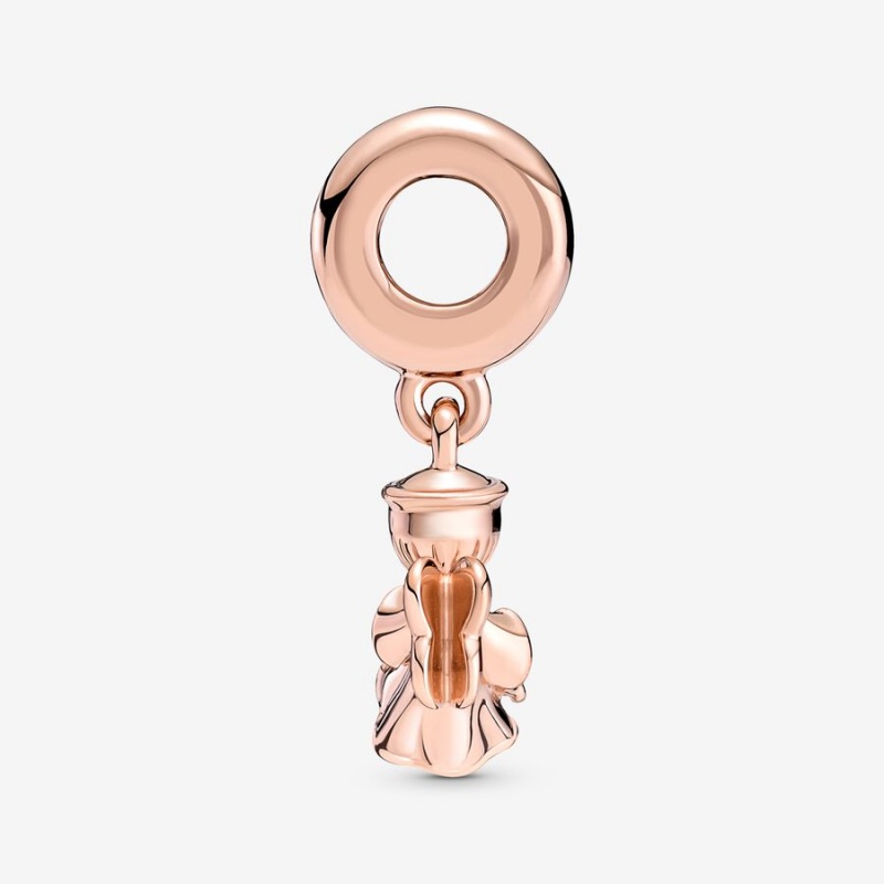 Pandora Heart Winged Angel Dangle Charm Rose Gold Plated | 97508-NJDX