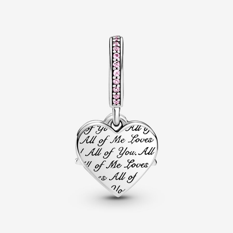 Pandora Heart & Mom Dangle Charm Sterling Silver | 72541-OEAU