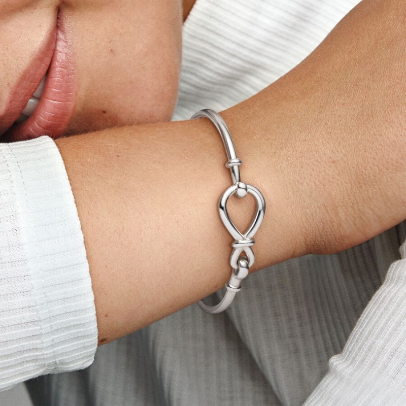 Pandora Infinity Knot Bangle Sterling Silver | 23760-SPME