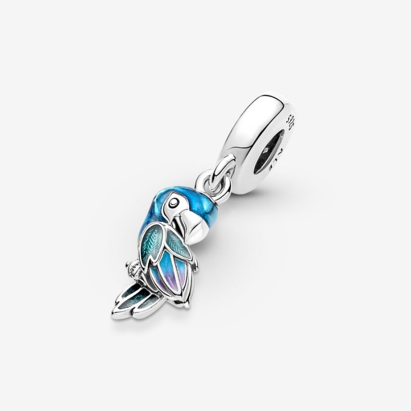 Pandora Jungle Paradise Parrot Dangle Charm Sterling Silver | 48297-TPOV