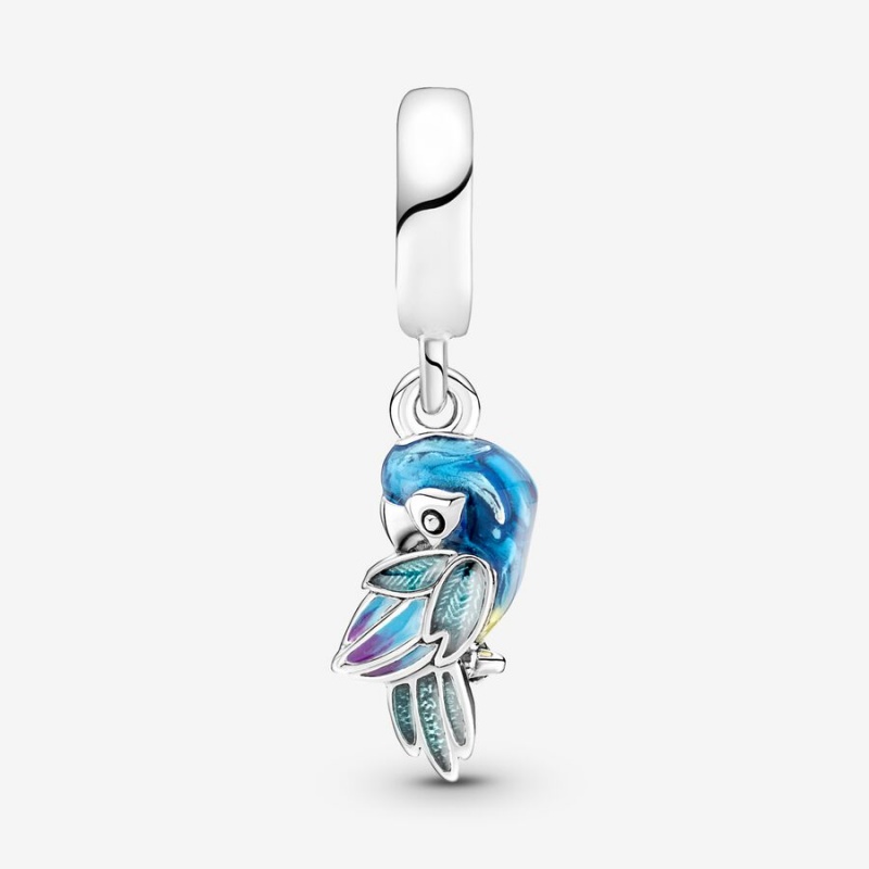 Pandora Jungle Paradise Parrot Dangle Charm Sterling Silver | 48297-TPOV