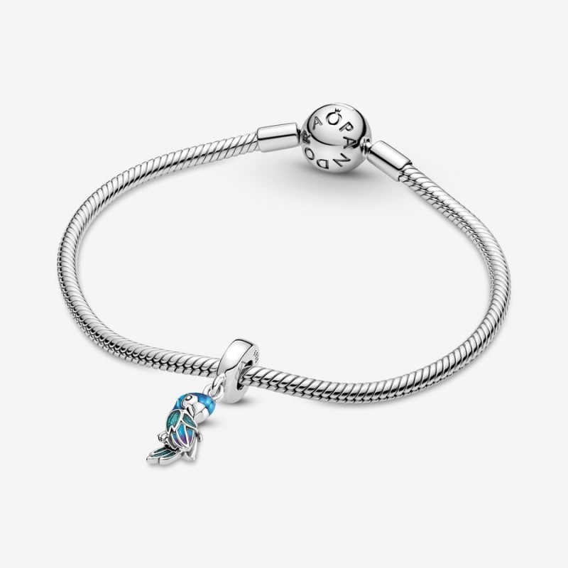 Pandora Jungle Paradise Parrot Dangle Charm Sterling Silver | 48297-TPOV