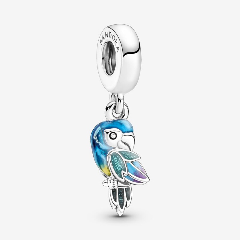 Pandora Jungle Paradise Parrot Dangle Charm Sterling Silver | 48297-TPOV