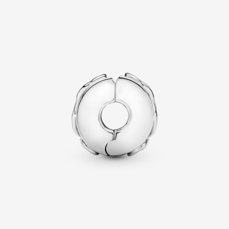 Pandora Knotted Hearts Clip Charm Silver Charms | 38156-RAIO