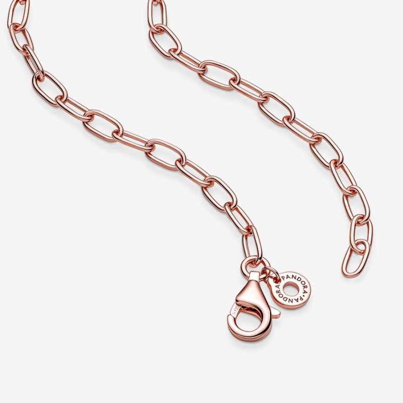 Pandora Link Chain Necklace Rose Gold Plated | 13485-LQIY