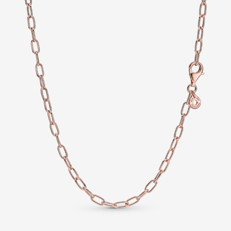 Pandora Link Chain Necklace Rose Gold Plated | 13485-LQIY