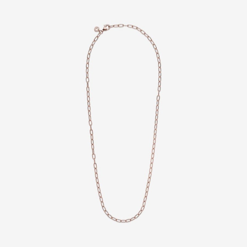 Pandora Link Chain Necklace Rose Gold Plated | 13485-LQIY