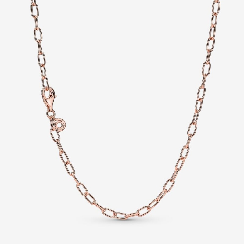 Pandora Link Chain Necklace Rose Gold Plated | 13485-LQIY