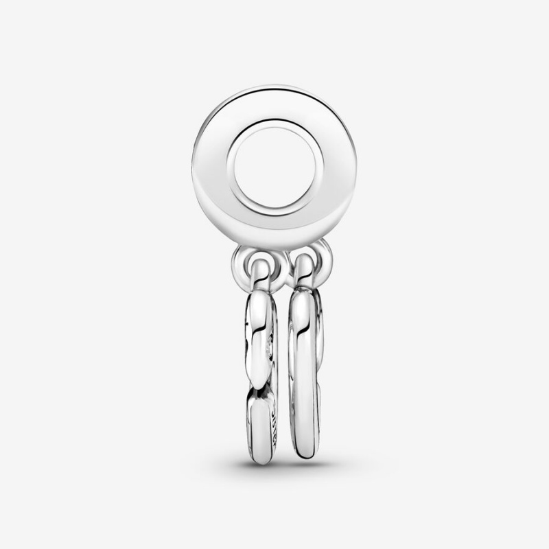 Pandora Linked Sister Hearts Split Dangle Charm Sterling Silver | 51067-OZPR