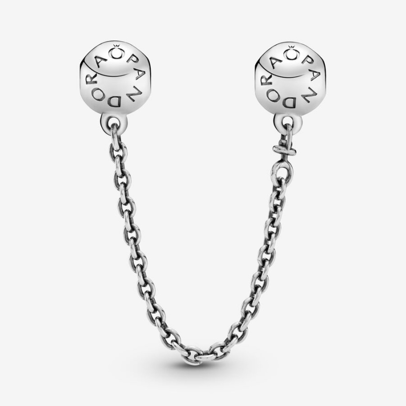 Pandora Logo Safety Chain Charm Sterling Silver | 63094-BASP