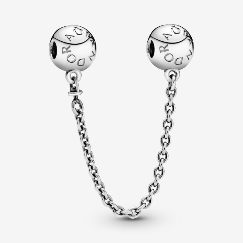 Pandora Logo Safety Chain Charm Sterling Silver | 63094-BASP