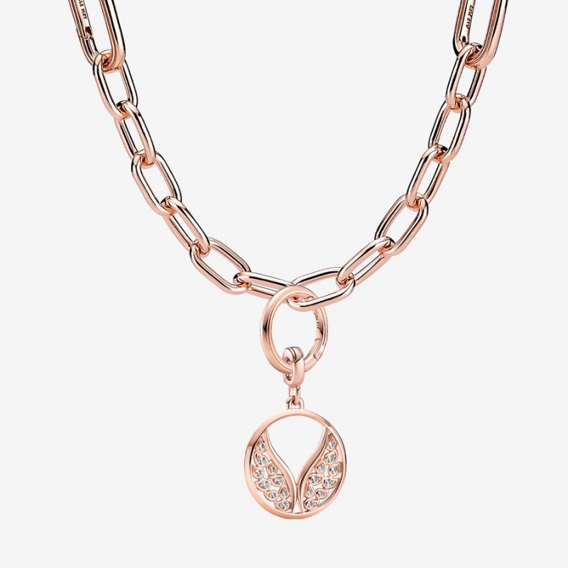 Pandora ME Burning Wings Necklace Set Rose Gold Plated | 34721-BHPR