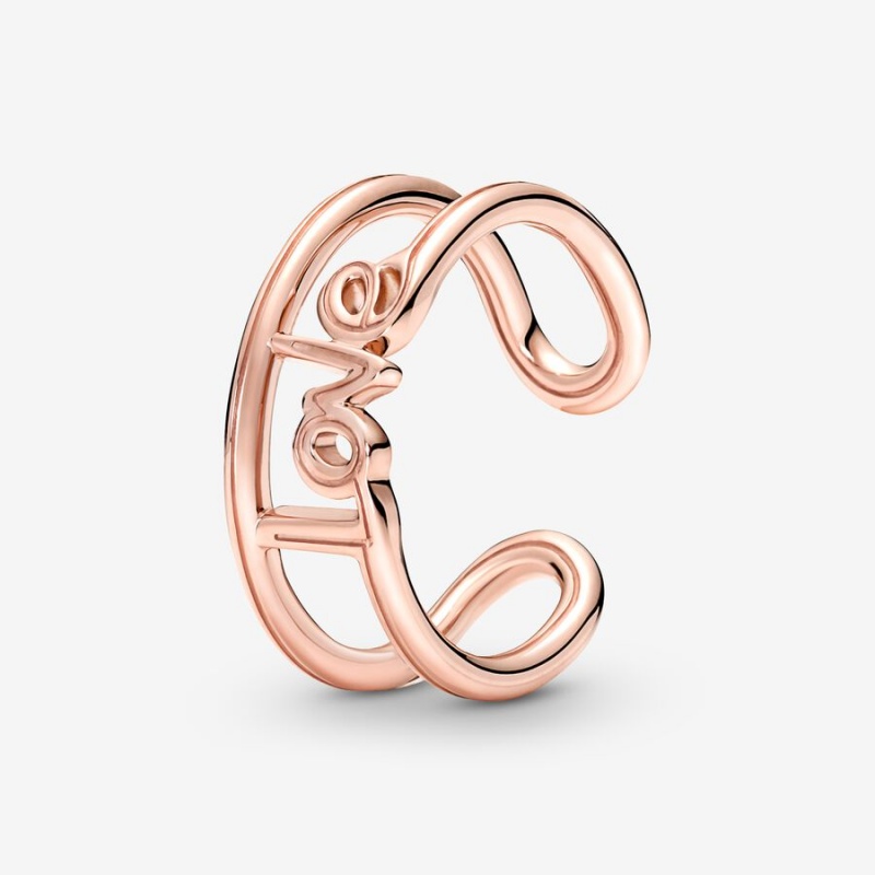 Pandora ME Love Open Ring Rose Gold Plated | 98713-XBFU