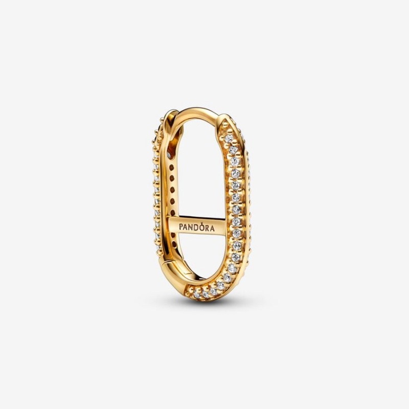 Pandora ME Pavé Link Earring Gold Plated | 72439-PRYS