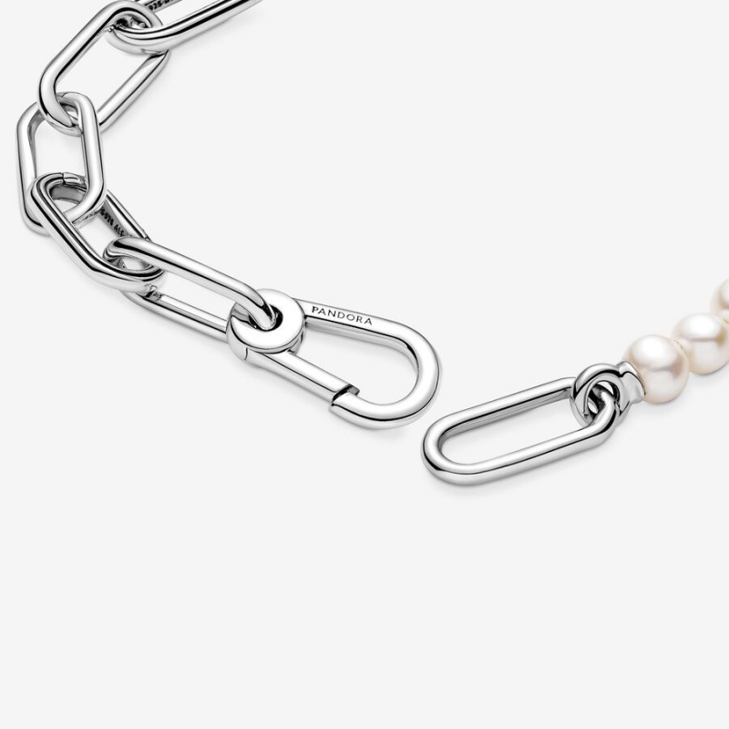 Pandora ME Treated Freshwater Cultured Pearl Bracelet Sterling Silver | 12384-IETD