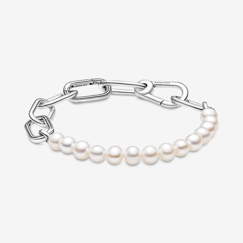 Pandora ME Treated Freshwater Cultured Pearl Bracelet Sterling Silver | 12384-IETD