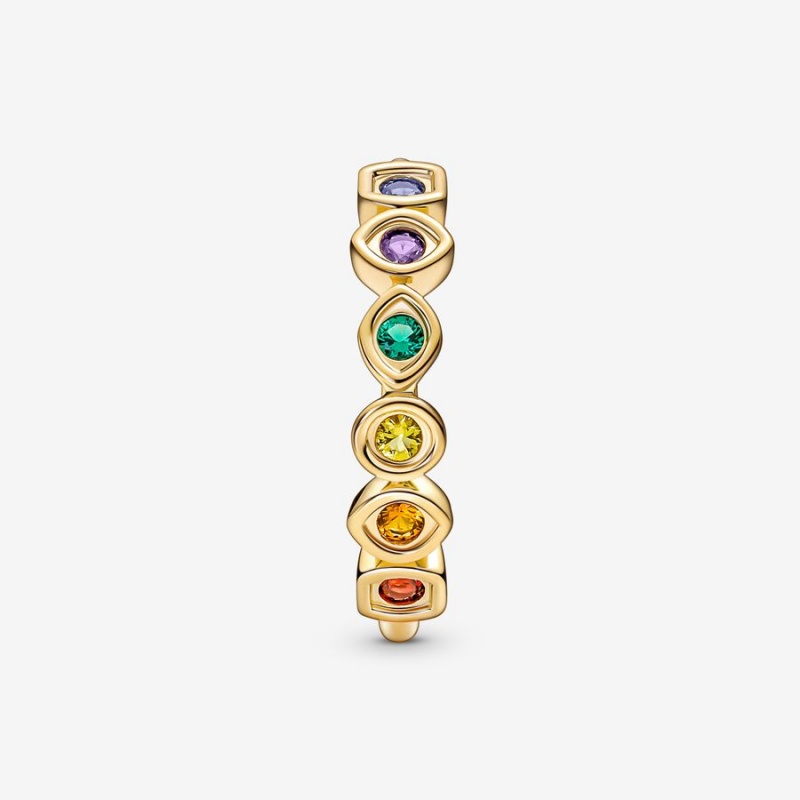 Pandora Marvel The Avengers Infinity Stones Ring Gold Plated | 24683-ZYAE