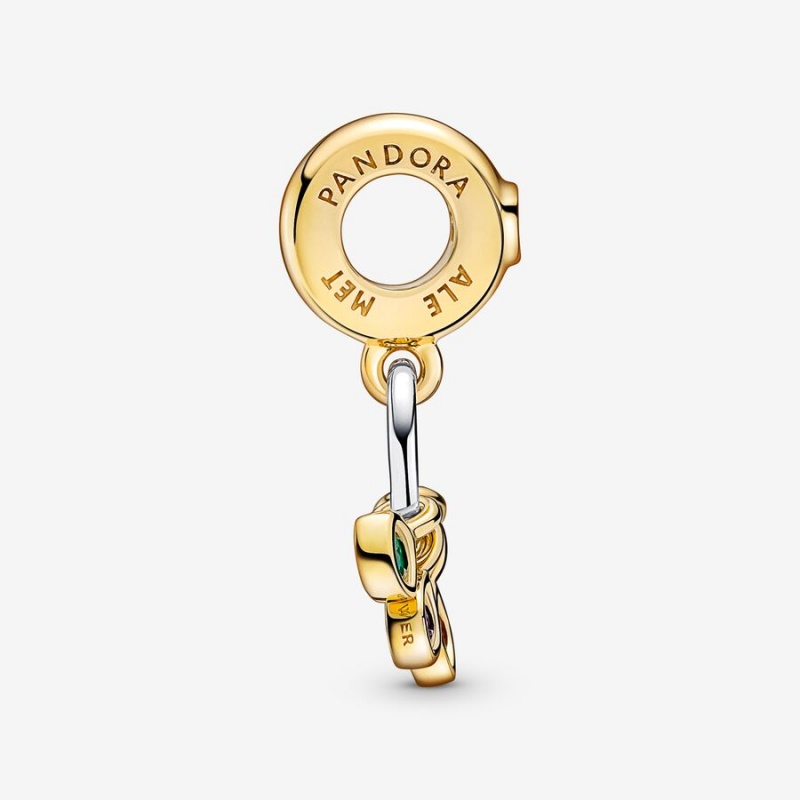 Pandora Marvel The Avengers Infinity Stones Dangle Charm Two-tone | 19672-MIXY