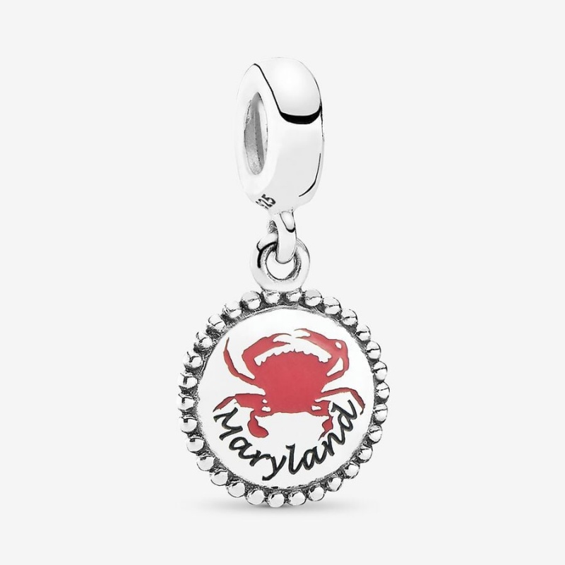 Pandora Maryland Crab Dangle Charm, Mixed Enamel Sterling Silver | 12605-GTOK