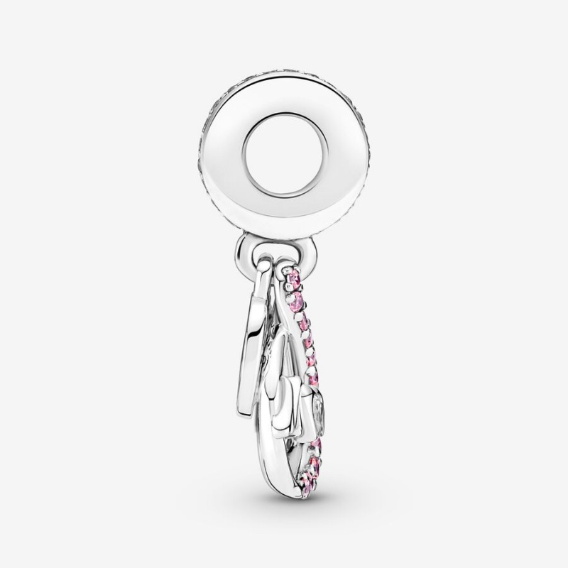 Pandora Mom Infinity Pavé Double Dangle Charm Sterling Silver | 41063-ULVI