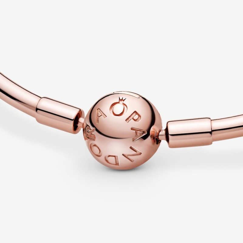 Pandora Moments Bangle Rose Gold Plated | 75160-BNAL