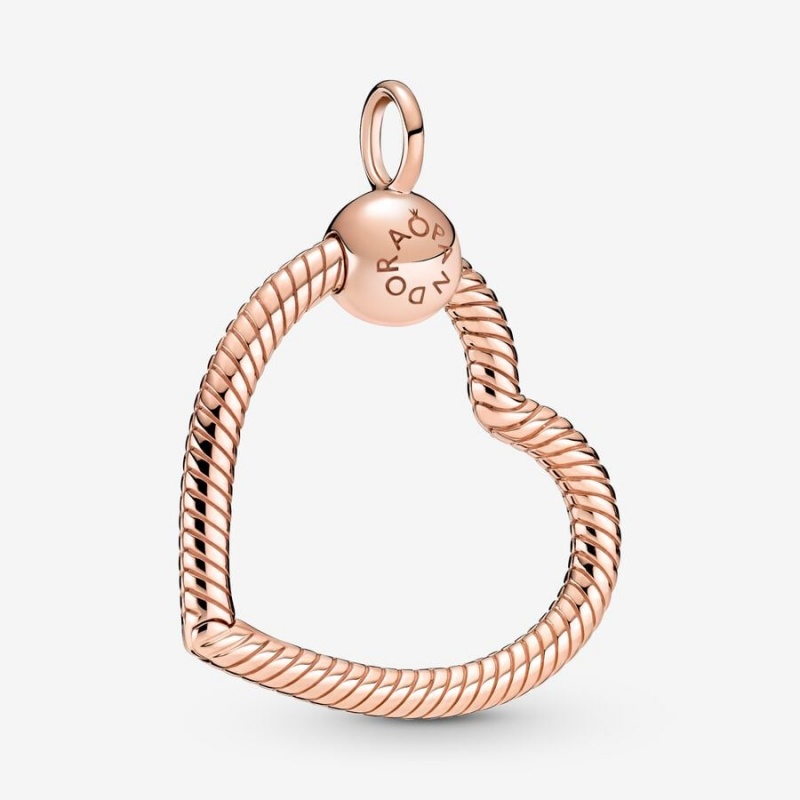 Pandora Moments Heart Charm Pendant Rose Gold Plated | 70839-OYIB