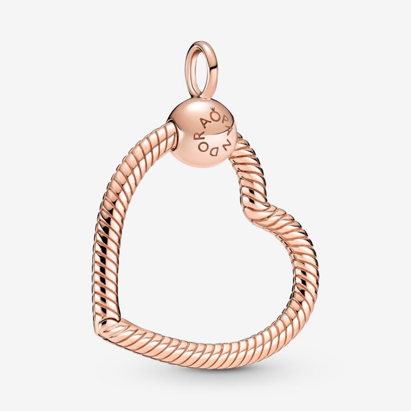 Pandora Moments Heart Charm Pendant Rose Gold Plated | 20693-FNJV