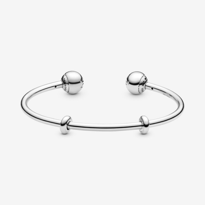 Pandora Moments Open Bangle Sterling Silver | 18925-GVJA