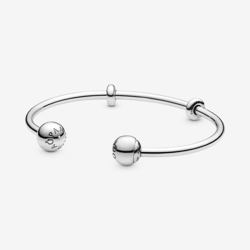 Pandora Moments Open Bangle Sterling Silver | 18925-GVJA