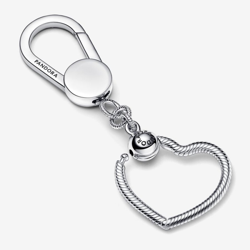 Pandora Moments Small Heart Bag Charm Holder Sterling Silver | 48257-YMJD