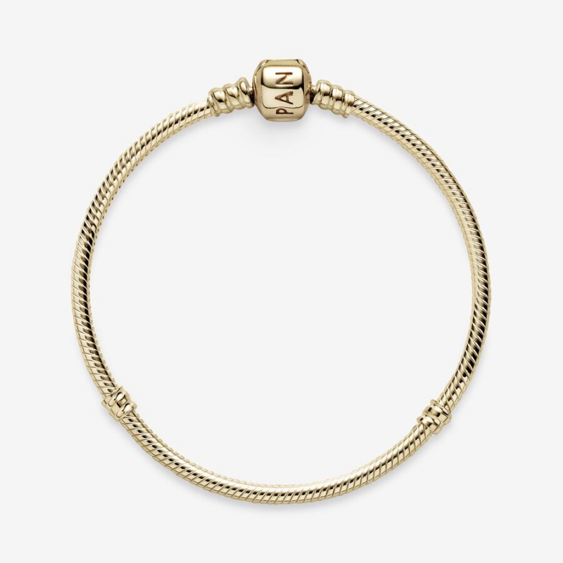 Pandora Moments Snake Chain Bracelet Gold | 41895-ZBFW