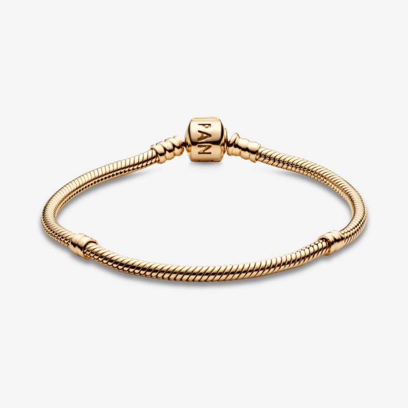 Pandora Moments Snake Chain Bracelet Gold | 41895-ZBFW