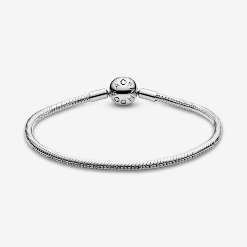 Pandora Moments Snake Chain Bracelet Sterling Silver | 37968-NEFZ